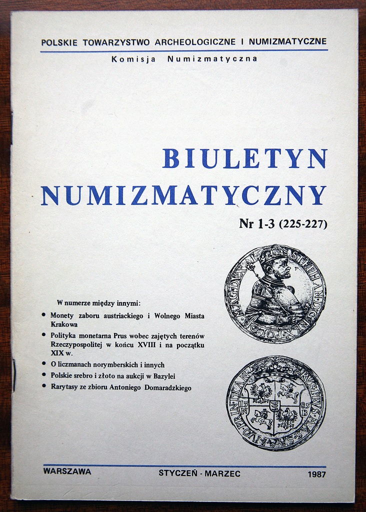 Biuletyn Numizmatyczny 1-3 1987