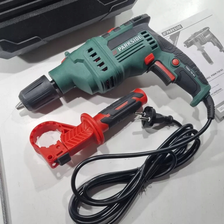 WIERTARKA UDAROWA PARKSIDE PSBM 750 B3 , 750W KABEL 3M + WALIZKA