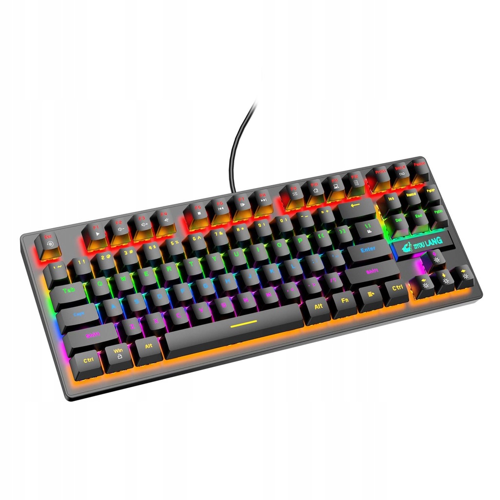 Wired Mechanical Gaming Keyboard Rainbow Backlit