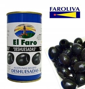Czarne oliwki drylowane - Oliva El Faro Negra Sin Hueso 370ml