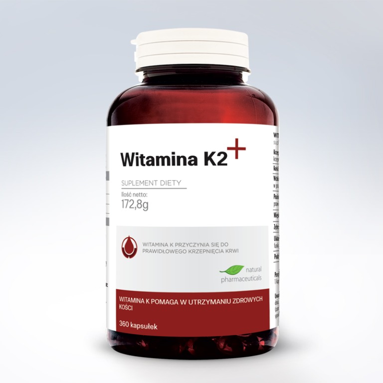 WITAMINA K2+ 360 kapsułek NATURAL Pharmaceuticals