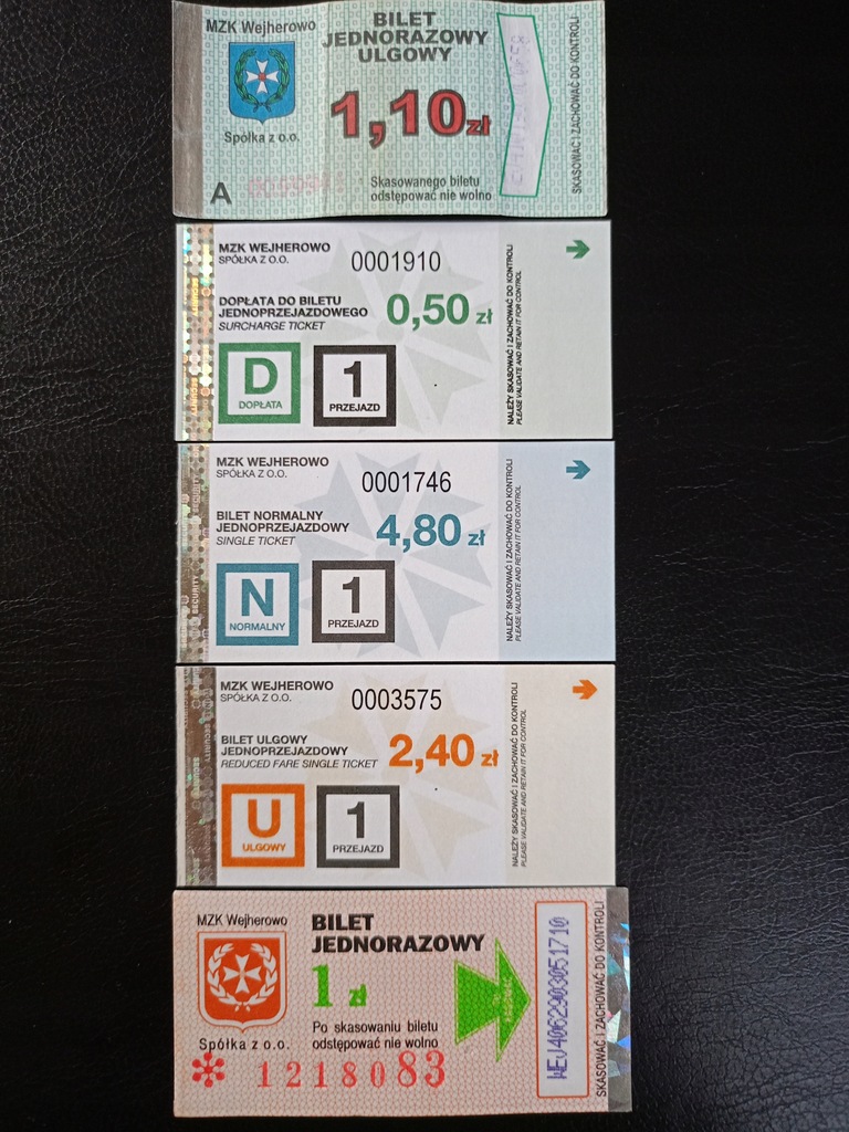Bilety komunikacji Wejherowo