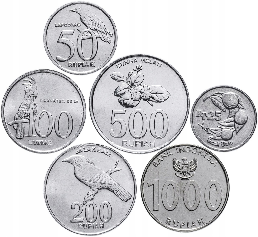 Indonezja - zestaw 6 monet