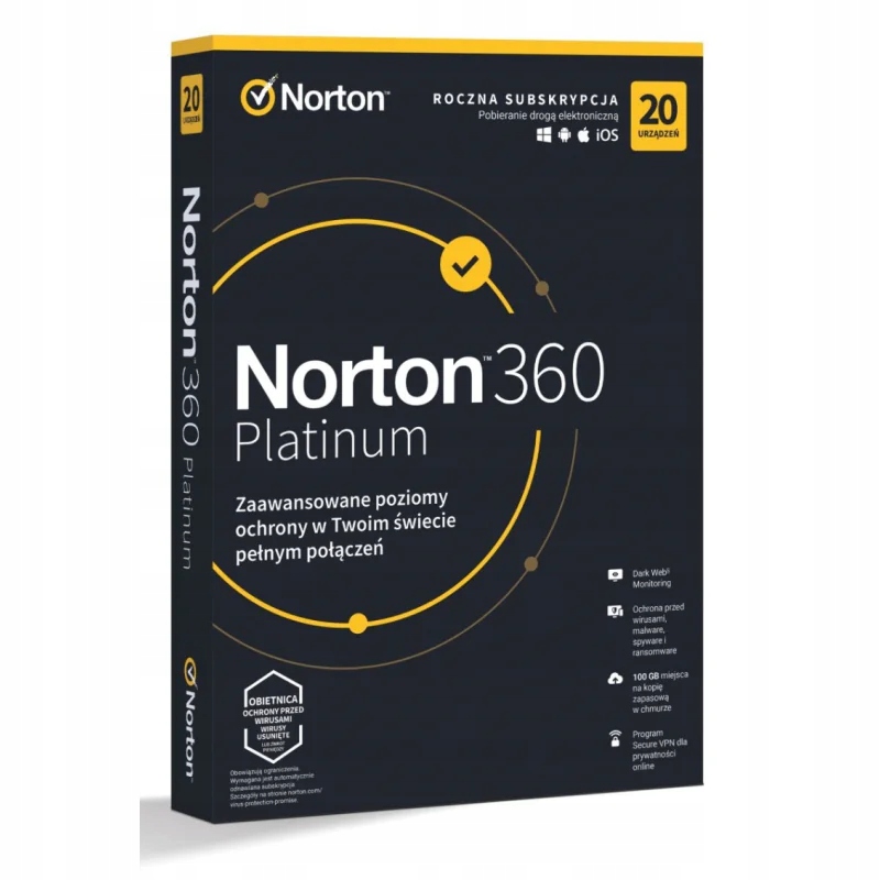 *Norton360 PLATINUM100GB PL 1U 20Dvc 1Y 21427517