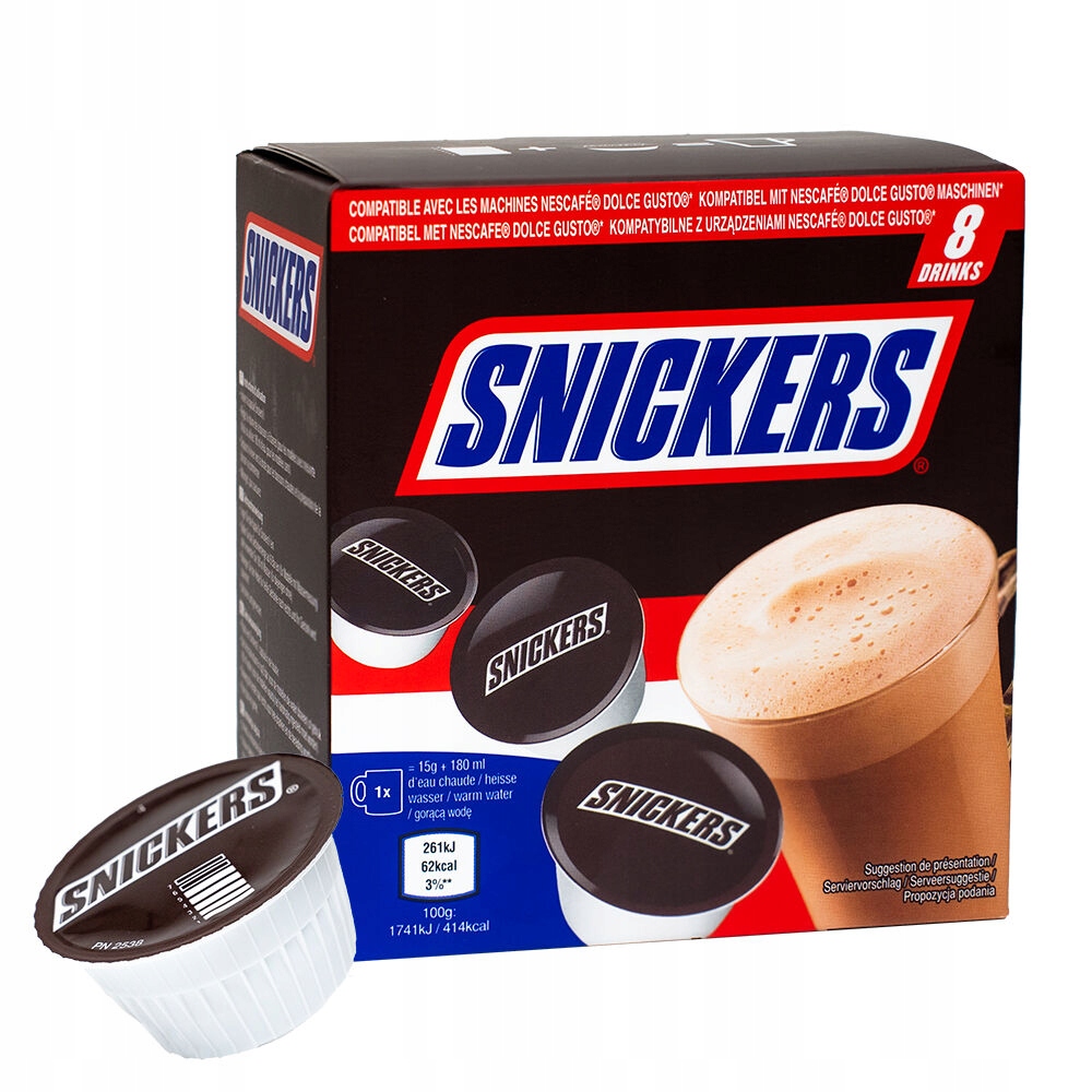 Kapsułki Dolce Gusto Snickers Czekolada na Gorąco Nescafe 8 Kapsułek