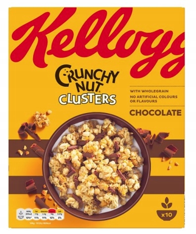 1x450g KELLOGG'S Crunchy Nut Clusters Płatki UK