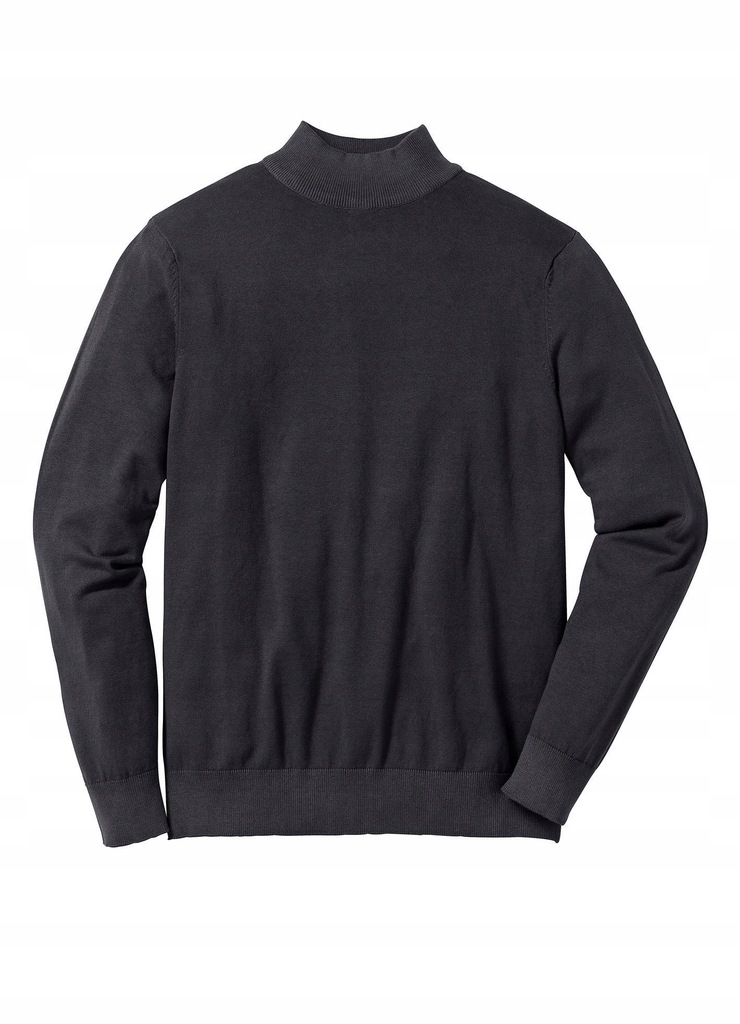 CJ0G04 CZARNY SWETER PULLOVER PÓŁGOLF__76