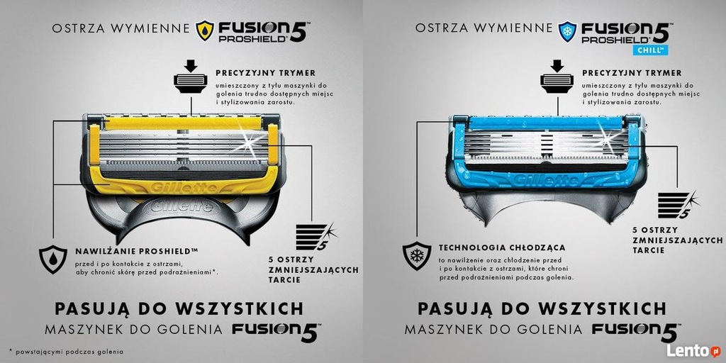 Купить 4x GILLETTE FUSION 5 PROGLIDE ProSHIELD CHILL ОРИГИНАЛ: отзывы, фото, характеристики в интерне-магазине Aredi.ru