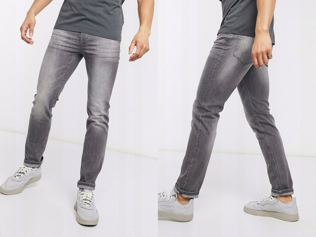New Look Szare jeansy skinny 34/34