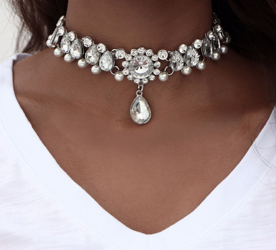 naszyjnik diamentowy choker kolia gwiazd HIT