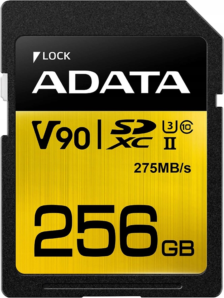 Karta ADATA 256 GB SDXC 275MBs UHS-II V90 U3