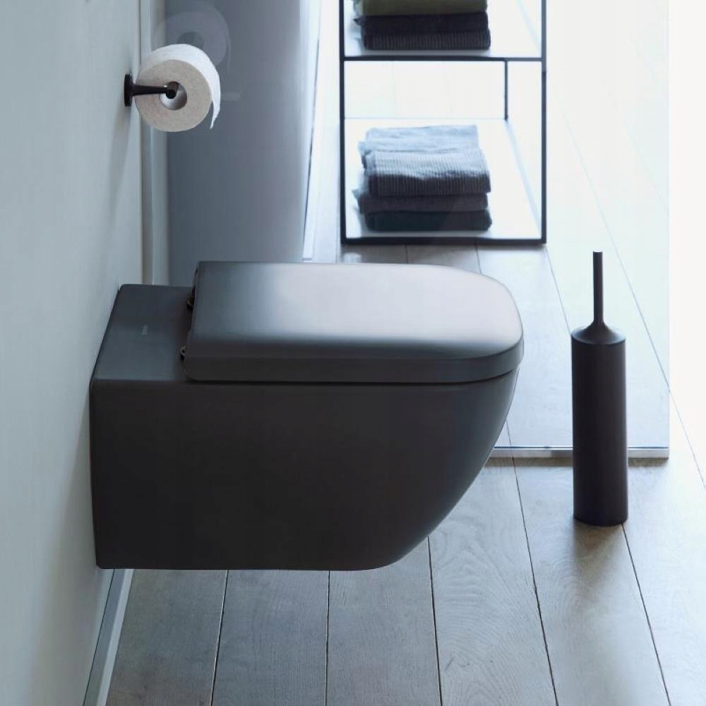 Duravit Happy D. 2 Wc wiszący bezrantowy Rimless 54x36,5 Anthracite Mat