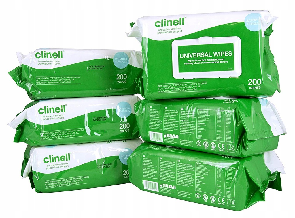CLINELL UNIVERSAL CHUSTECZKI DEZYNFEKUJĄCE 90094
