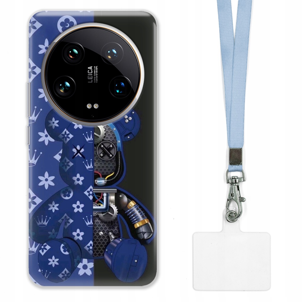 ETUI DO XIAOMI 14 ULTRA CASE + SMYCZ SZARA KAWS DLA NASTOLATKÓW MIX WZ