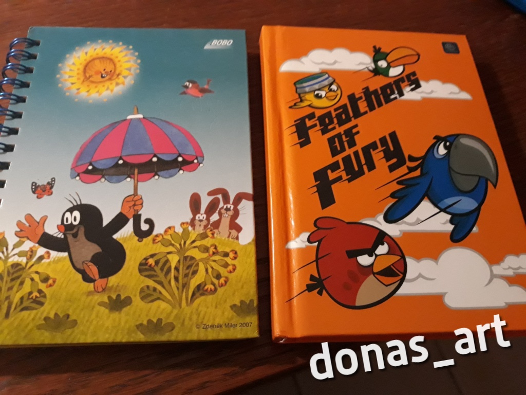 zeszyciki 2szt NOTESIKI A6 KRECIK ANGRY BIRDS bdb