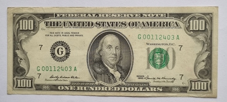 100 dolarów 1969