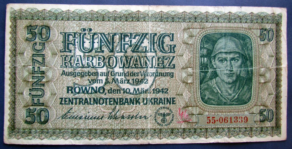 UKRAINA, 50 KARBOWANEZ KARBOWAŃCÓW ROWNO 1942