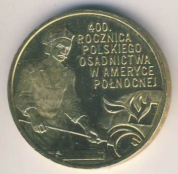 2 zł. 400 Rocznica Polskiego Osadnictwa  2008r.