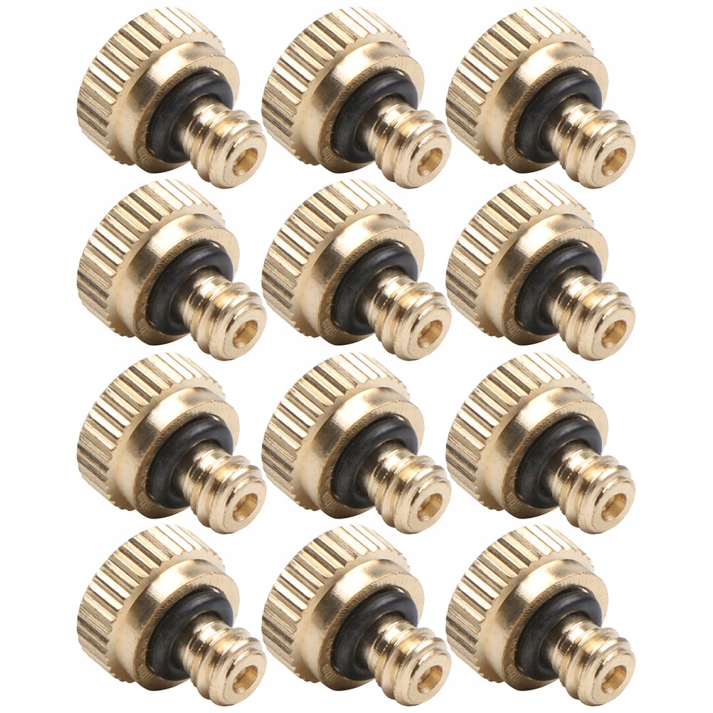 Atomizing Nozzle Mister Heads Spray Brass 12 Pcs