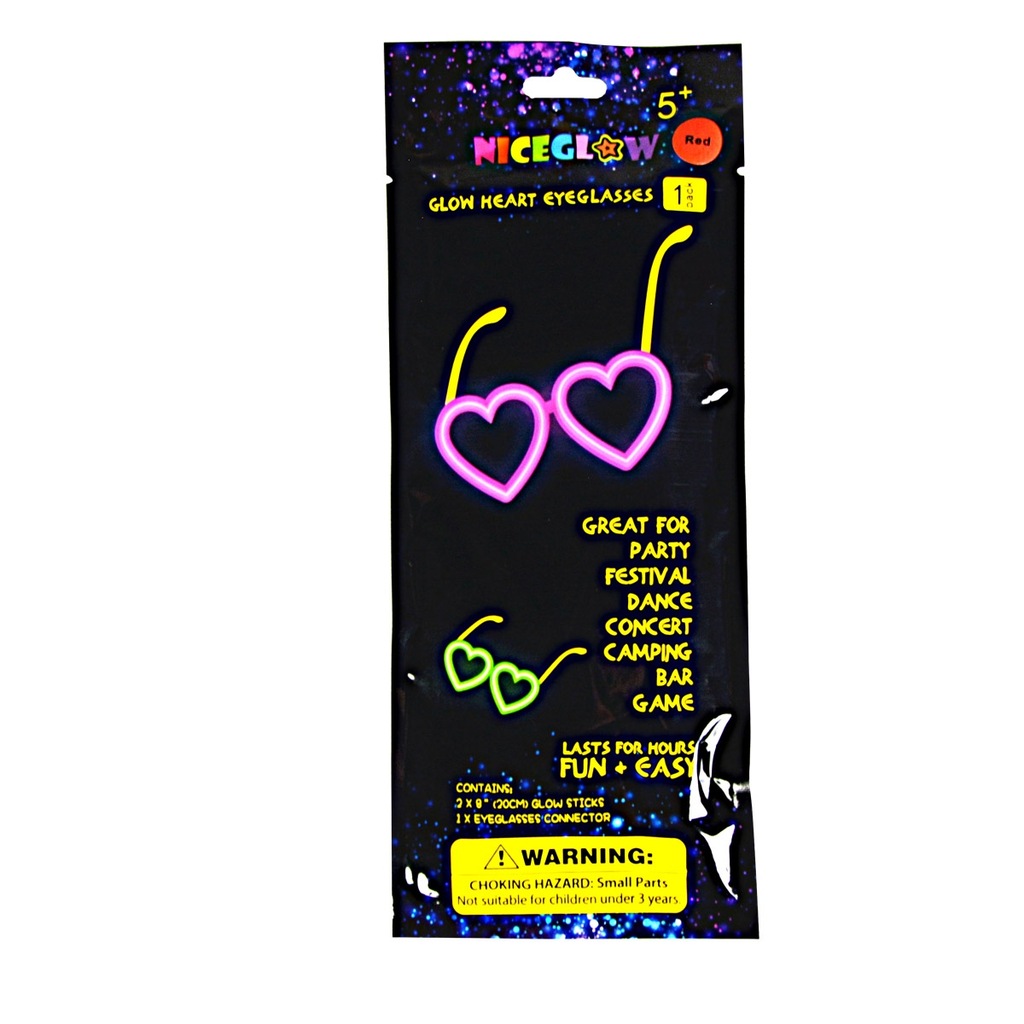 Okulary serca Glow stick walentynka