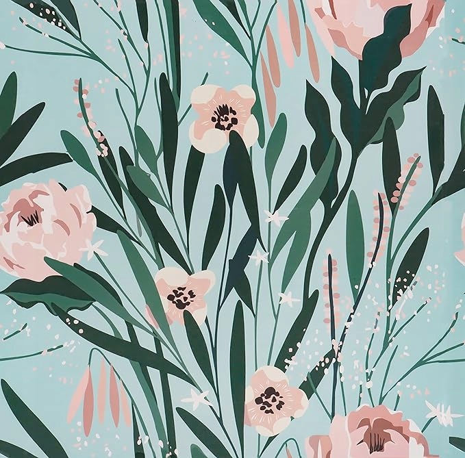 FOTOTAPETA ŚCIENNA SAMOPRZYLEPNA VINTAGE KWIATOWA 45 X 300 CM