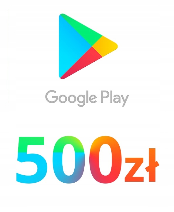 Karta podarunkowa Google Play 500 zł PLN KUPON KOD