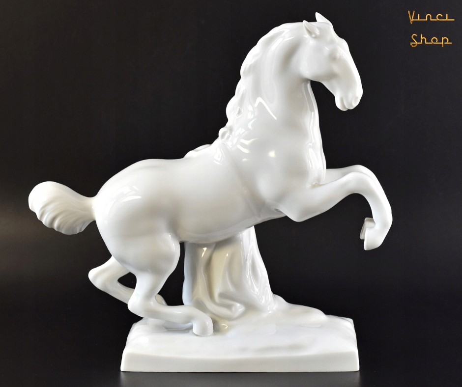 Figurka biały koń KPM Berlin J. Eckstein