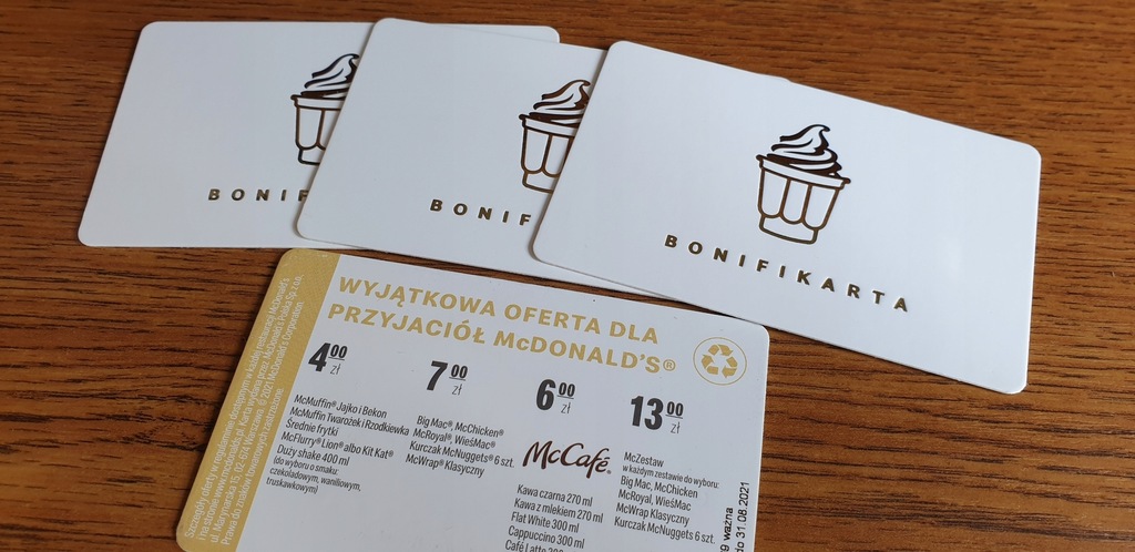 Bonifikarta Mcdonalds Okazja Najtaniej na allegro!