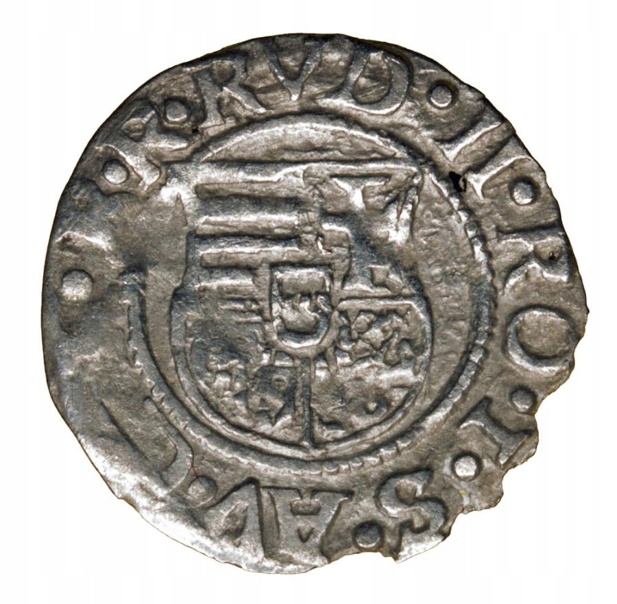 Denar 1584 Rudolf II Habsburg Węgry Kremnica