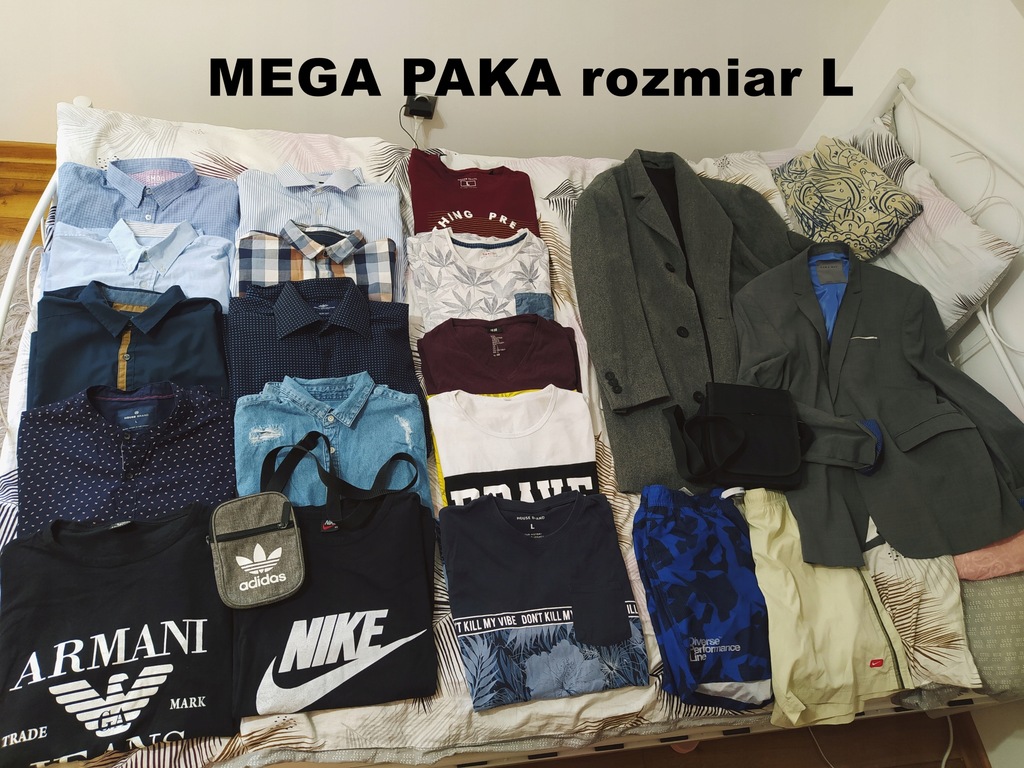 mega paka ubrań męskich Zara Nike Armani 21 szt