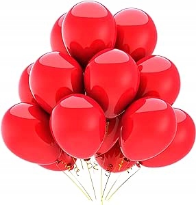 Czerwone balony metaliczne duże 21 szt