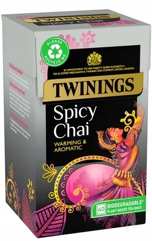 Twinings Spicy Chai Herbata Czarna 40 x 2,5g