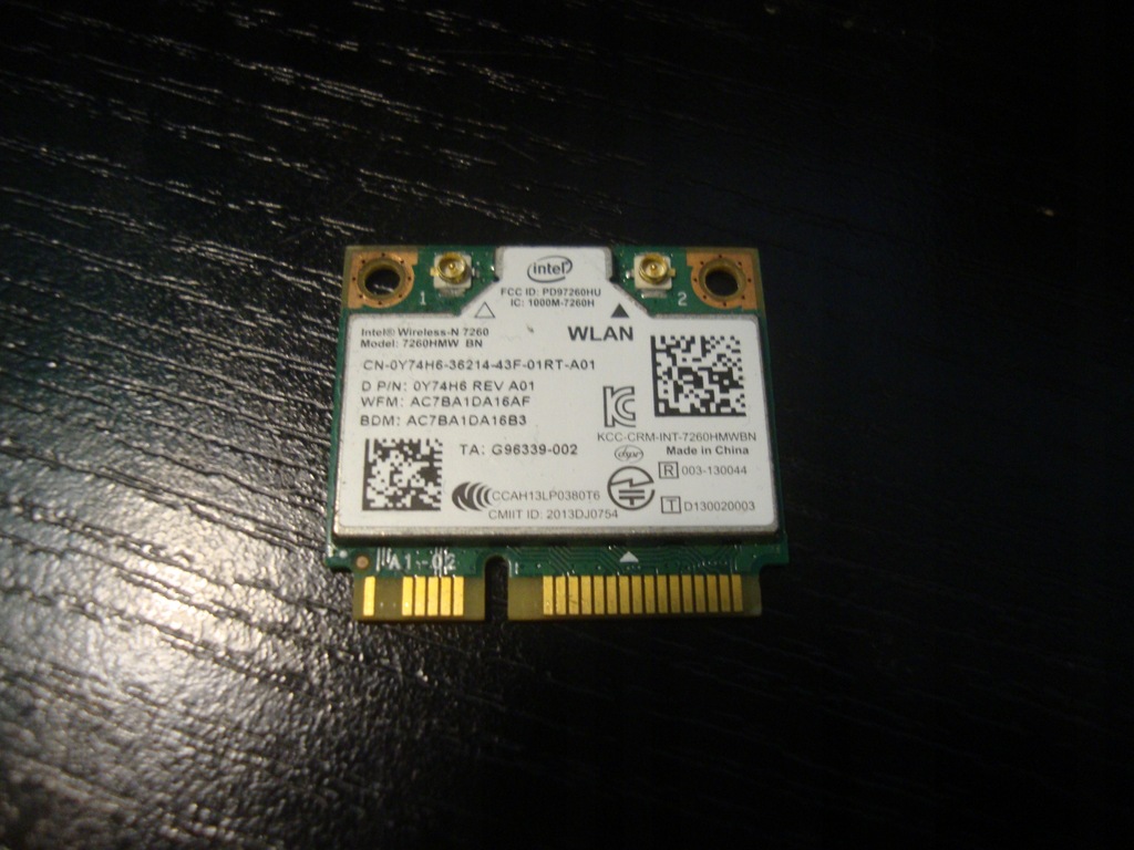 Karta WiFi Intel Dual Band N 7260 Model 7260HMW BN