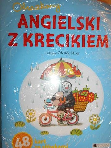 Obrazkowy angielski z krecikiem niebieski