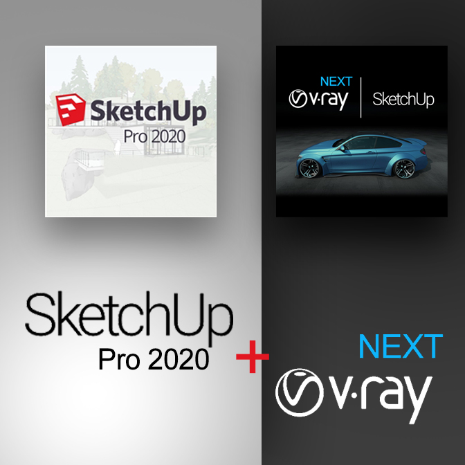 SketchUp Pro 2020 ENG + V-Ray Next - PAKIET