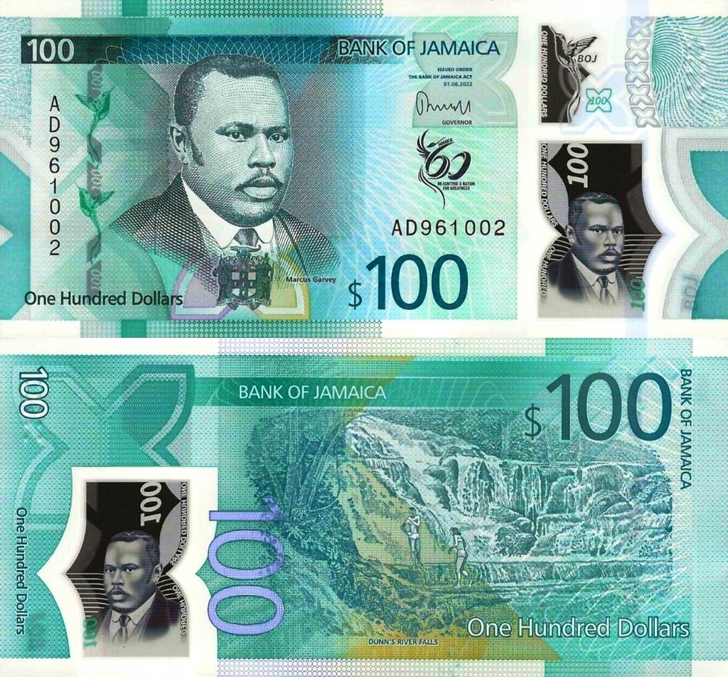 # JAMAJKA - 100 DOLARÓW - 2022 - P-NEW UNC polimer