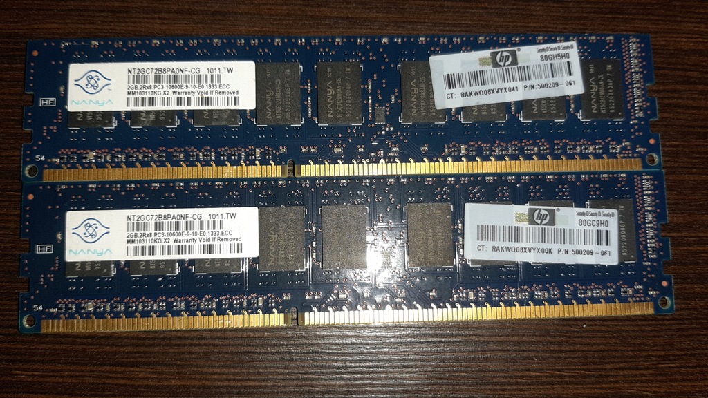 Pamięć RAM DDR3 2X2GB 1333Mhz NANYA PC3-10600E