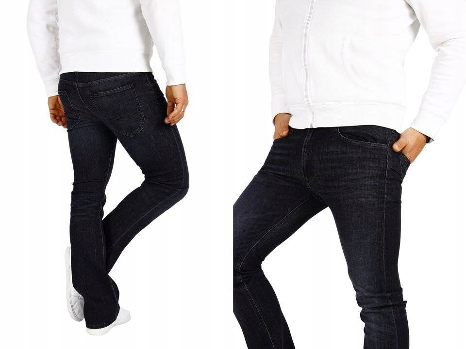 Lee Trenton Bootcut Czarne Męskie Jeansy W36 L32