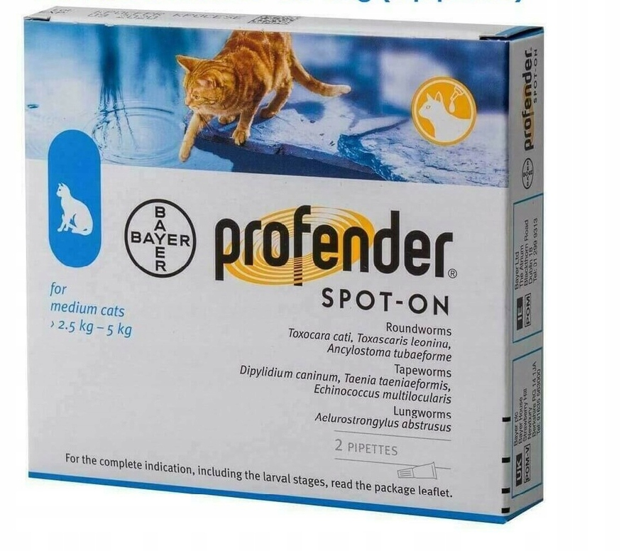 Profender kot 2,5 - 5 kg 2x0,70 ml