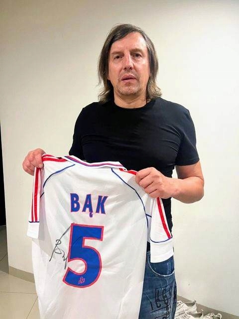 Jacek Bąk - Olympique Lyon - koszulka z autografem (sen)