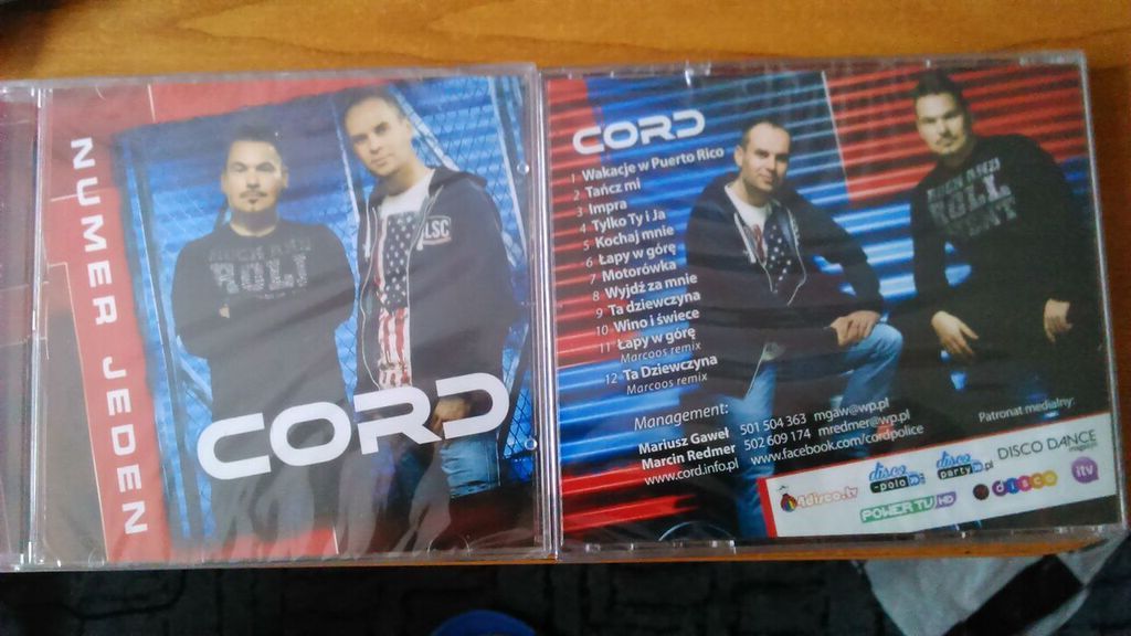 Płyta zespołu Cord + gadżety