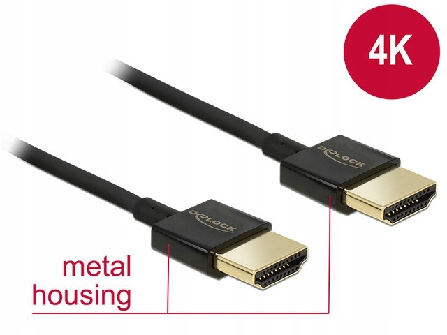 DELOCK Kabel HDMI-HDMI 4K 3D Ethernet 0.5m