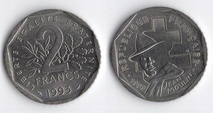 FRANCJA 1993 2 FRANCS MOULIN