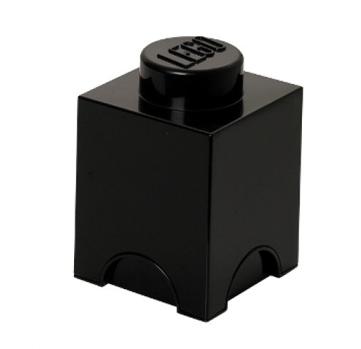 LEGO POJEMNIK PUDEŁKO KLOCEK 1 CZARNY KOSZALIN