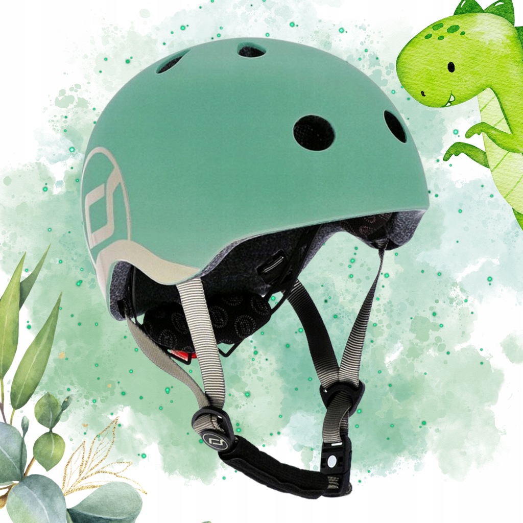 Kask Rowerowy Dziecięcy dla Dzieci od 1 do 5 lat SCOOTANDRIDE XXS-S Forest