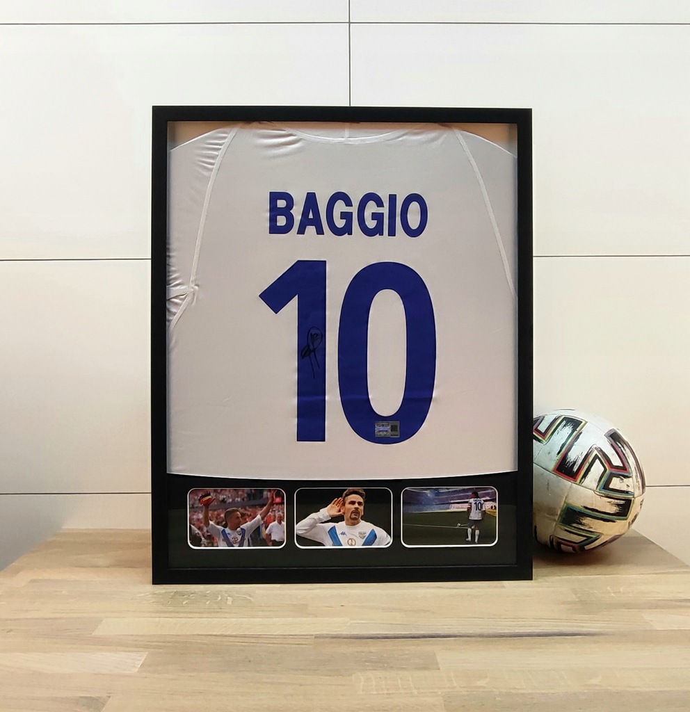 Roberto Baggio, Brescia - koszulka z autografem w ramie (zag)