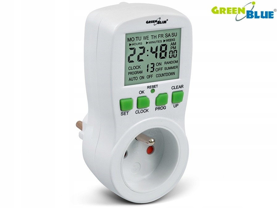 Timer cyfrowy GB107 GreenBlue 16 programów