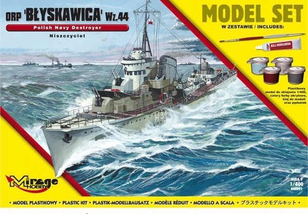 ORP BŁYSKAWICA wz.44 Polski Niszczyciel II WŚ