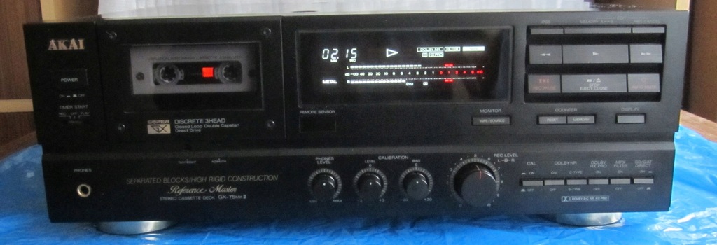 Magnetofon AKAI model GX-75 Mk II sprawny - komplet w pudełku