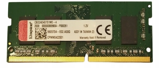 Pamięć 4GB RAM 1x4GB DDR4 SODIMM KINGSTON PC4-19200 2400MHz SO-DIMM laptopa